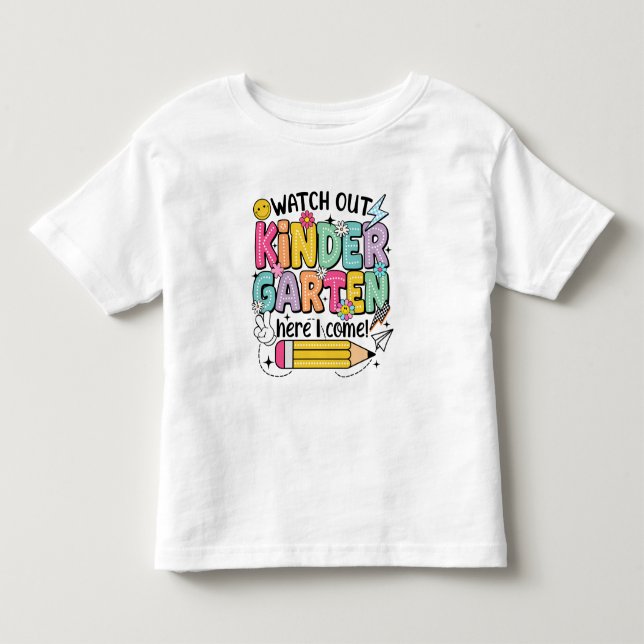 Camiseta Infantil Pronto para a Aventura do Jardim de Infância! (Frente)