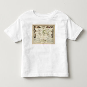 Camiseta Infantil Propagação geográfica da raça humana