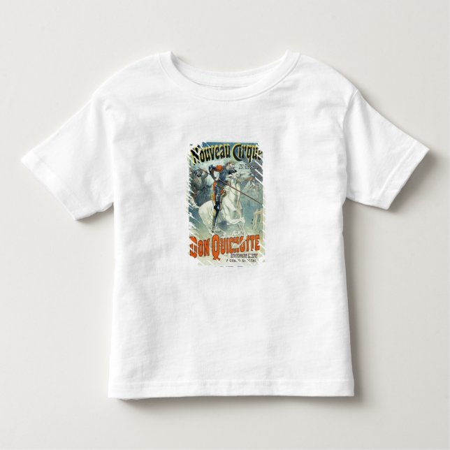 Camiseta Infantil Propaganda para "Don Quixote, circo novo", cavalo (Frente)