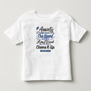 Camiseta Infantil Provérbios 12:25 Versículo Bíblico – Arte de Palav