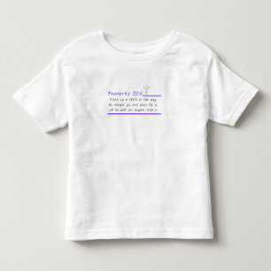Camiseta Infantil Provérbios 22:6 Christian Toddler T-Shirt