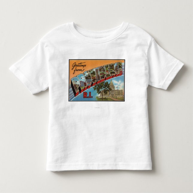 Camiseta Infantil Providência, Rhode - ilha (construção principal) (Frente)