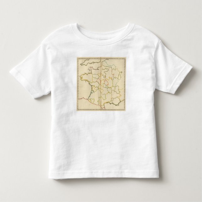 Camiseta Infantil Províncias, esboço de France (Frente)