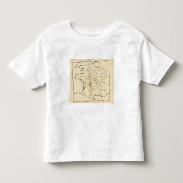 Camiseta Infantil Províncias, France (Frente)