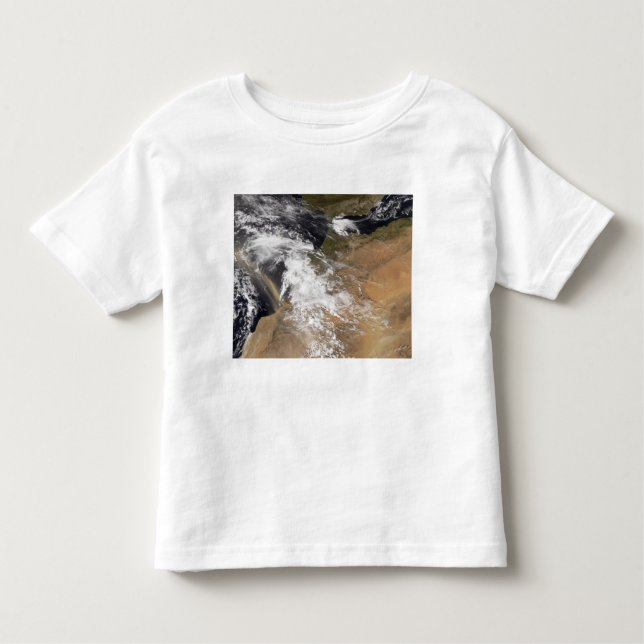 Camiseta Infantil Pruminosas de poeira ao largo da costa marroquina (Frente)