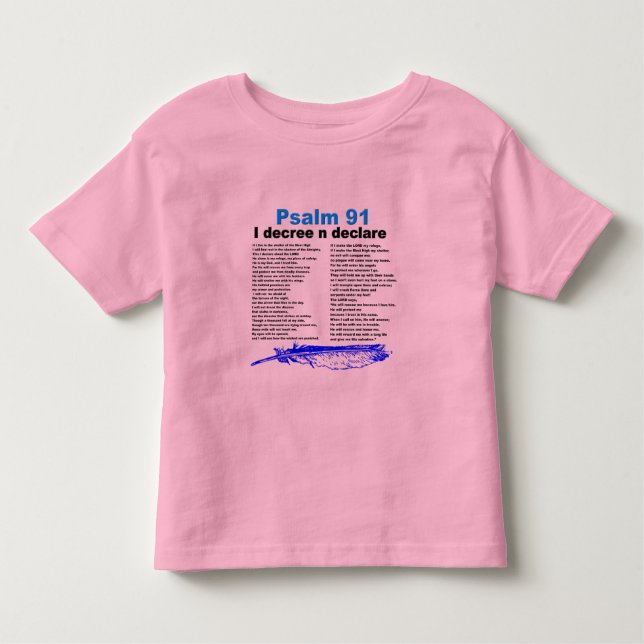Camiseta Infantil Psalm 91 Toddlers - T-shirt cristã (Frente)
