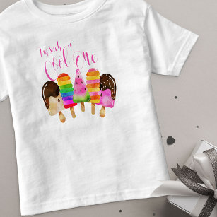 Camiseta Infantil Psicha primeiro aniversario legal de uma garota