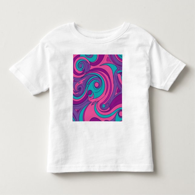 Camiseta Infantil Psychedelic Swirl (Frente)