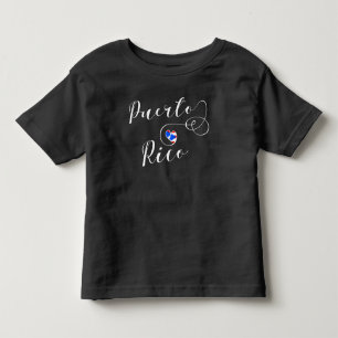 Camiseta Infantil Puerto Rico Flag Heart, Puerto Rican Flag