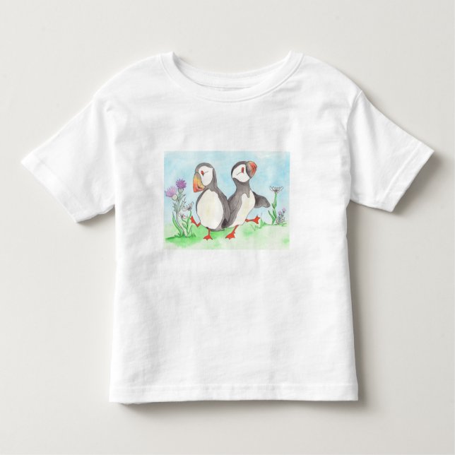 Camiseta Infantil Puffin Polka (Frente)