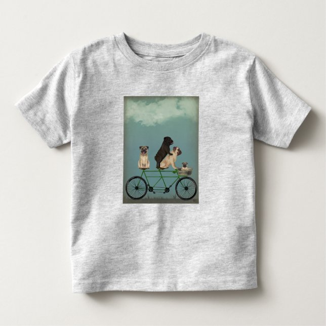 Camiseta Infantil Pug Tandem (Frente)