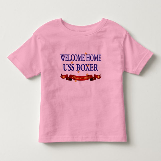 Camiseta Infantil Pugilista Home bem-vindo de USS (Frente)