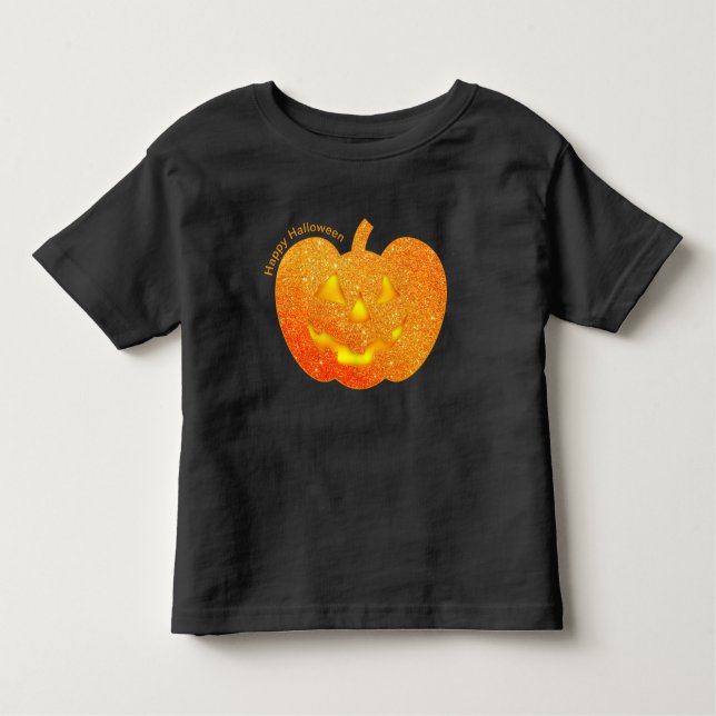 Camiseta Infantil Pumpkin De Glusca Laranja Halloween (Frente)