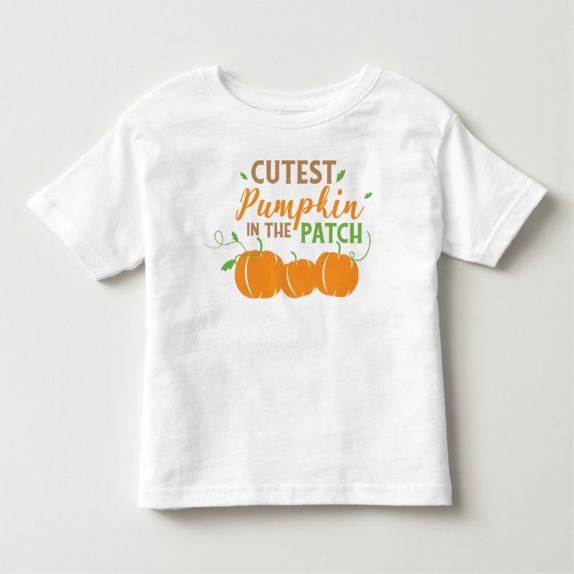 Camiseta Infantil Pumpkin Mais Cortado No Patch, Folhas, Outono, Que (Frente)