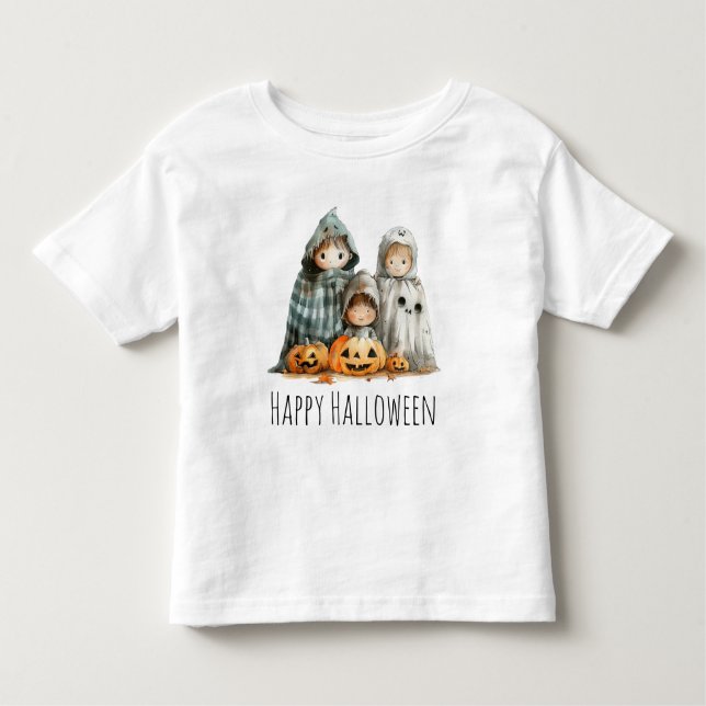 Camiseta Infantil Pumpkin Parade - Um Gentil Encontro de Halloween (Frente)