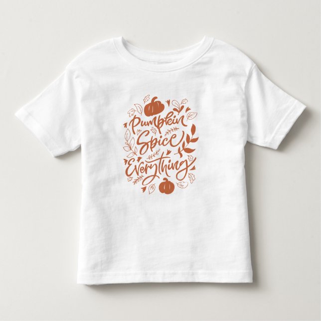 Camiseta Infantil Pumpkin Spice Tudo (Frente)