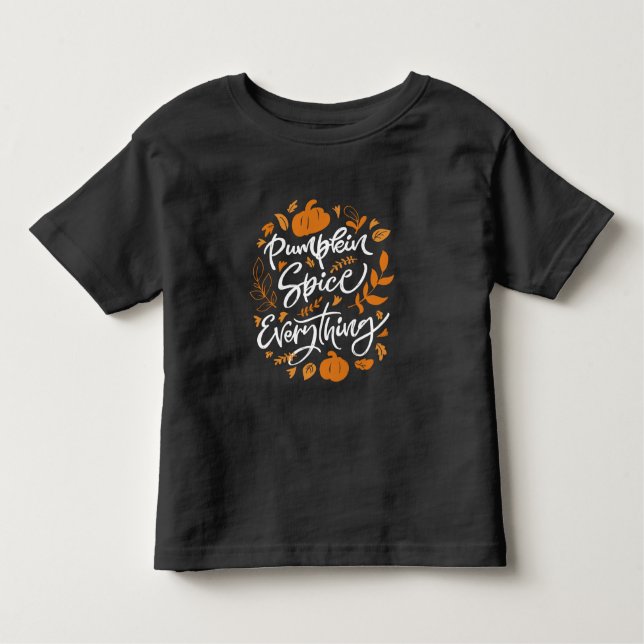Camiseta Infantil Pumpkin Spice Tudo (Frente)