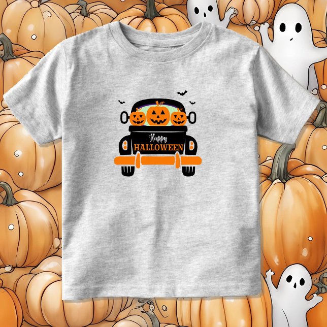 Camiseta Infantil Pumpkin Truck Toddler Jack o Lanterna (Criador carregado)