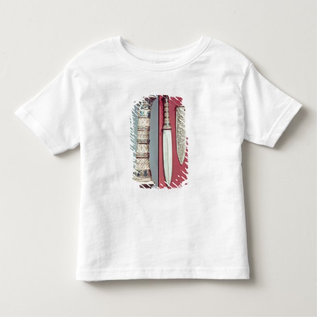 Camiseta Infantil Punhal Dourado e bainha, tesouro de Tutankhamun, (Frente)