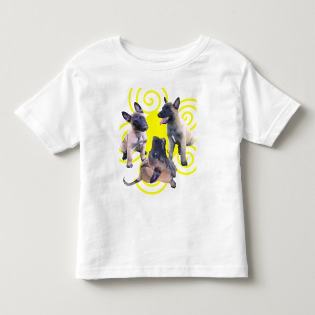 Camiseta Infantil puppies malinois (Frente)