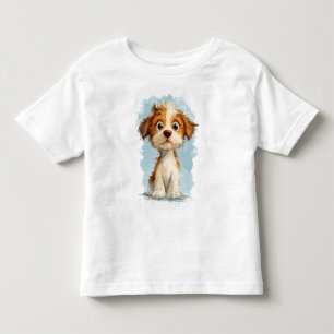 Camiseta Infantil Puppy do desenho animado de Kawaii