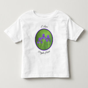 Camiseta Infantil Púrpura Iris - Arte Flor Original