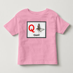 Camiseta Infantil Q é para codorniz T-Shirt