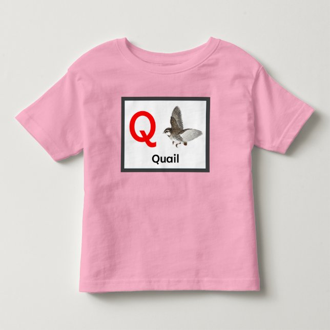 Camiseta Infantil Q é para codorniz T-Shirt (Frente)