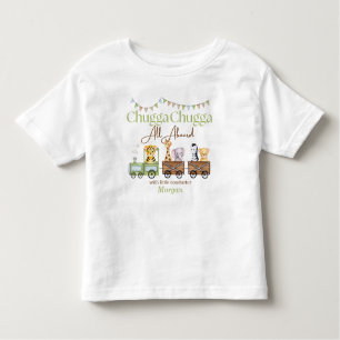 Camiseta Infantil Qualquer Comboio De Animais Cute Chugga