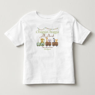 Camiseta Infantil Qualquer Trem Animal Aquarela Fofo Chugga Aniversá