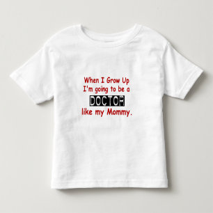 Camiseta Infantil Quando eu crescer acima 1,2 o doutor Como Mamãe