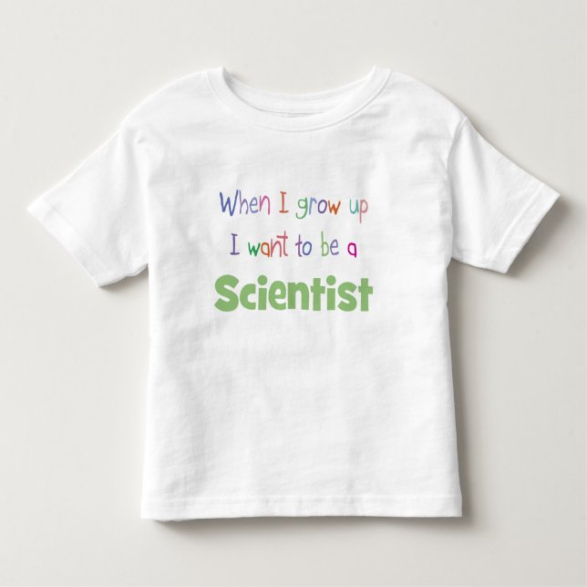 Camiseta Infantil Quando Eu Cresço Cientista (Frente)