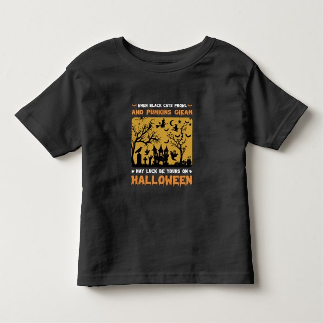 Camiseta Infantil Quando Gatos Pretos Vagueiam (Frente)