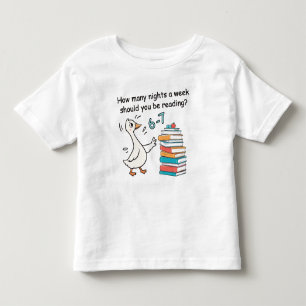 Camiseta Infantil Quantas Noites por Semana Você Deve Ler 6-7