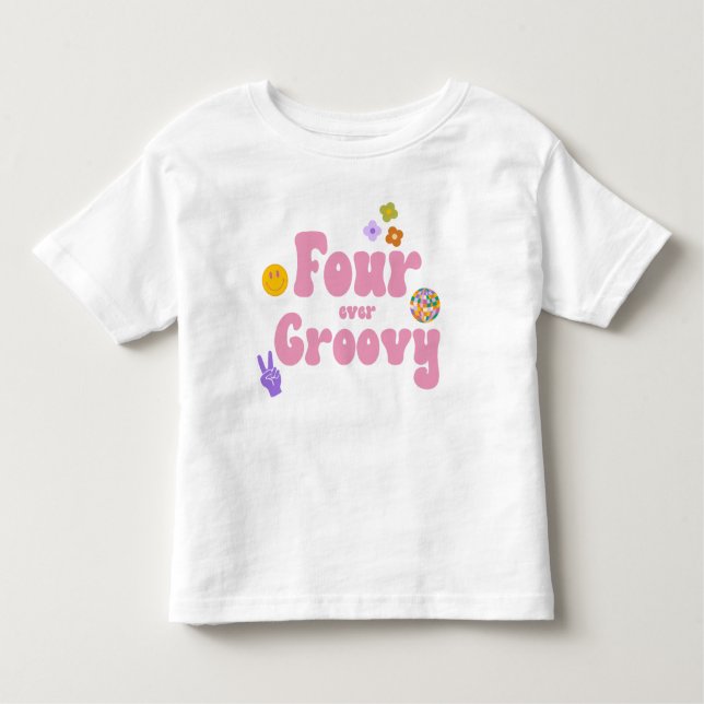 Camiseta Infantil Quatro anos atrás, 4° aniversário do quarto aniver (Frente)