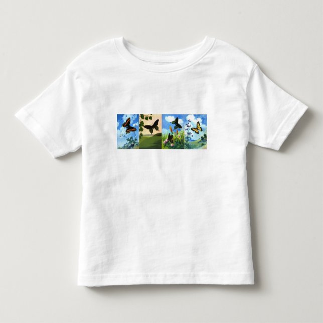 Camiseta Infantil Quatro borboletas (Frente)