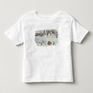 Camiseta Infantil Quatro cenas da Guerra do Núcleo, de um esboço.
