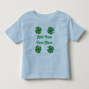 Camiseta Infantil Quatro trevos da folha 2 miúdos feitos sob
