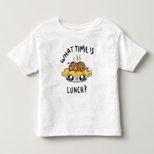 Camiseta Infantil Que Hora É O Almoço
