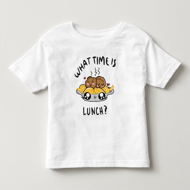 Camiseta Infantil Que Hora É O Almoço (Frente)