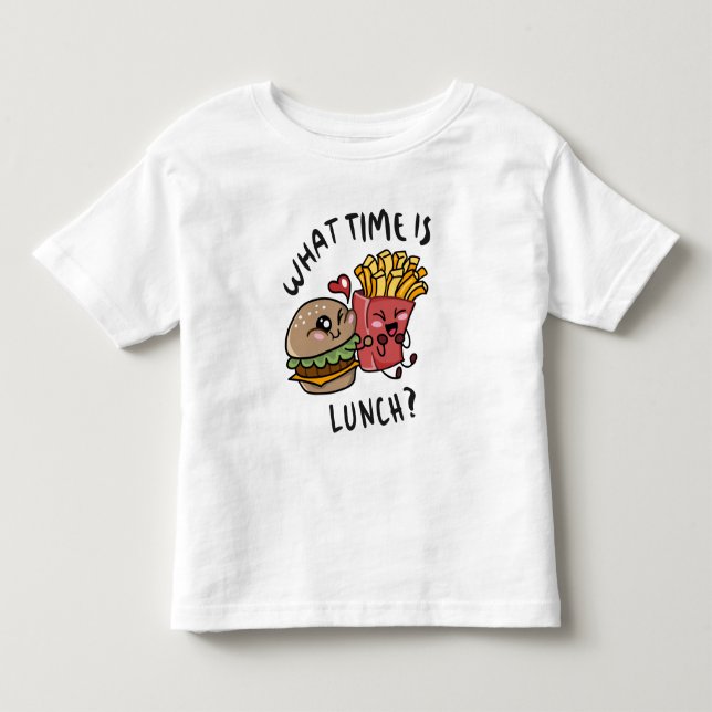 Camiseta Infantil Que horas é o almoço (Frente)