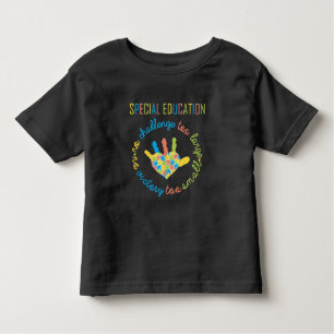 Camiseta Infantil Quebra-cabeça de Sensibilização do Professor Espec