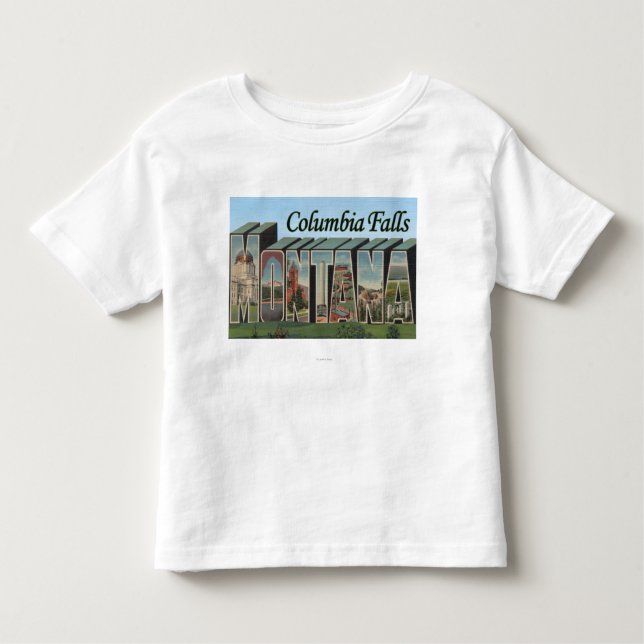 Camiseta Infantil Quedas de Colômbia, Montana - grandes cenas da (Frente)
