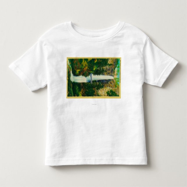 Camiseta Infantil Quedas de Multnomah e ponte do pé de Benson (Frente)