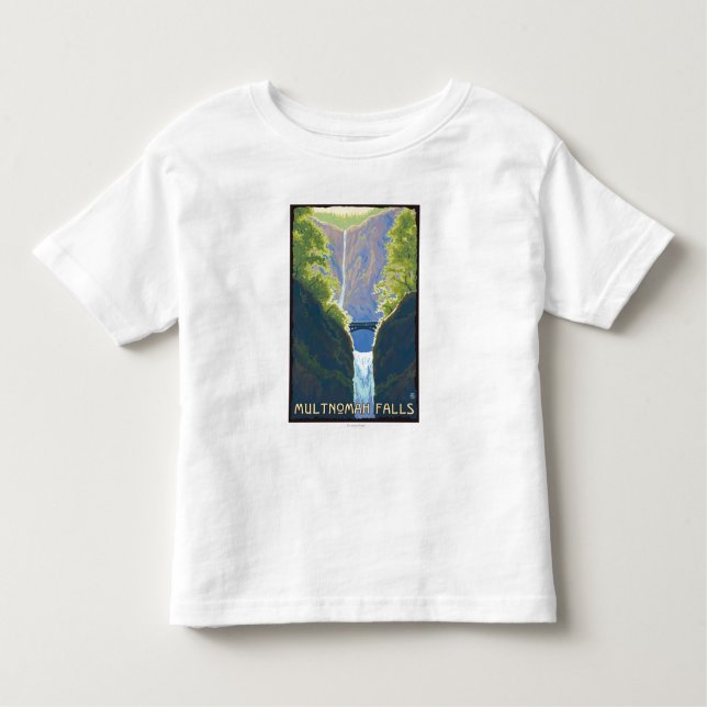 Camiseta Infantil Quedas de Multnomah, OregonMaiden das quedas (Frente)