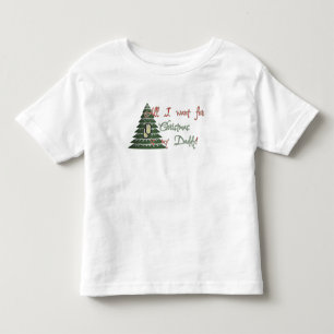 Camiseta Infantil Queira meu pai para o Natal