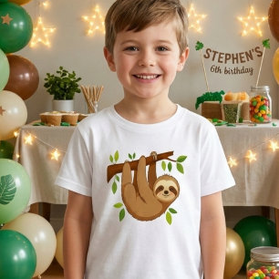 Camiseta Infantil Quer sair junto? crianças preguiça