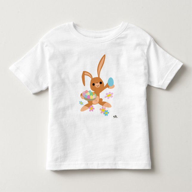 Camiseta Infantil "Quer um ovo?" disse o Bunny - Kids T-shirt (Frente)