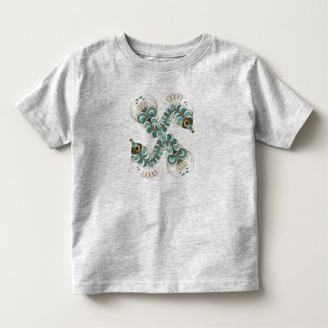 Camiseta Infantil Quimera - Camisa-Costeira Peacock Toddler (Frente)