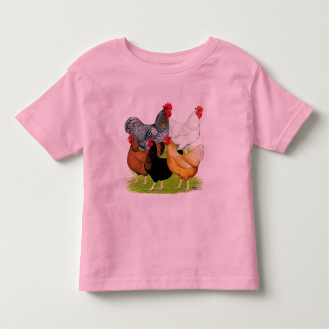 Camiseta Infantil Quintet de Galinhas Ligadas a Sexo (Frente)